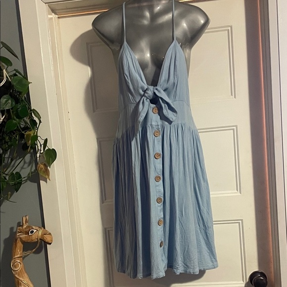 La Vie En Rose Dresses & Skirts - Light Blue Button-Down Dress